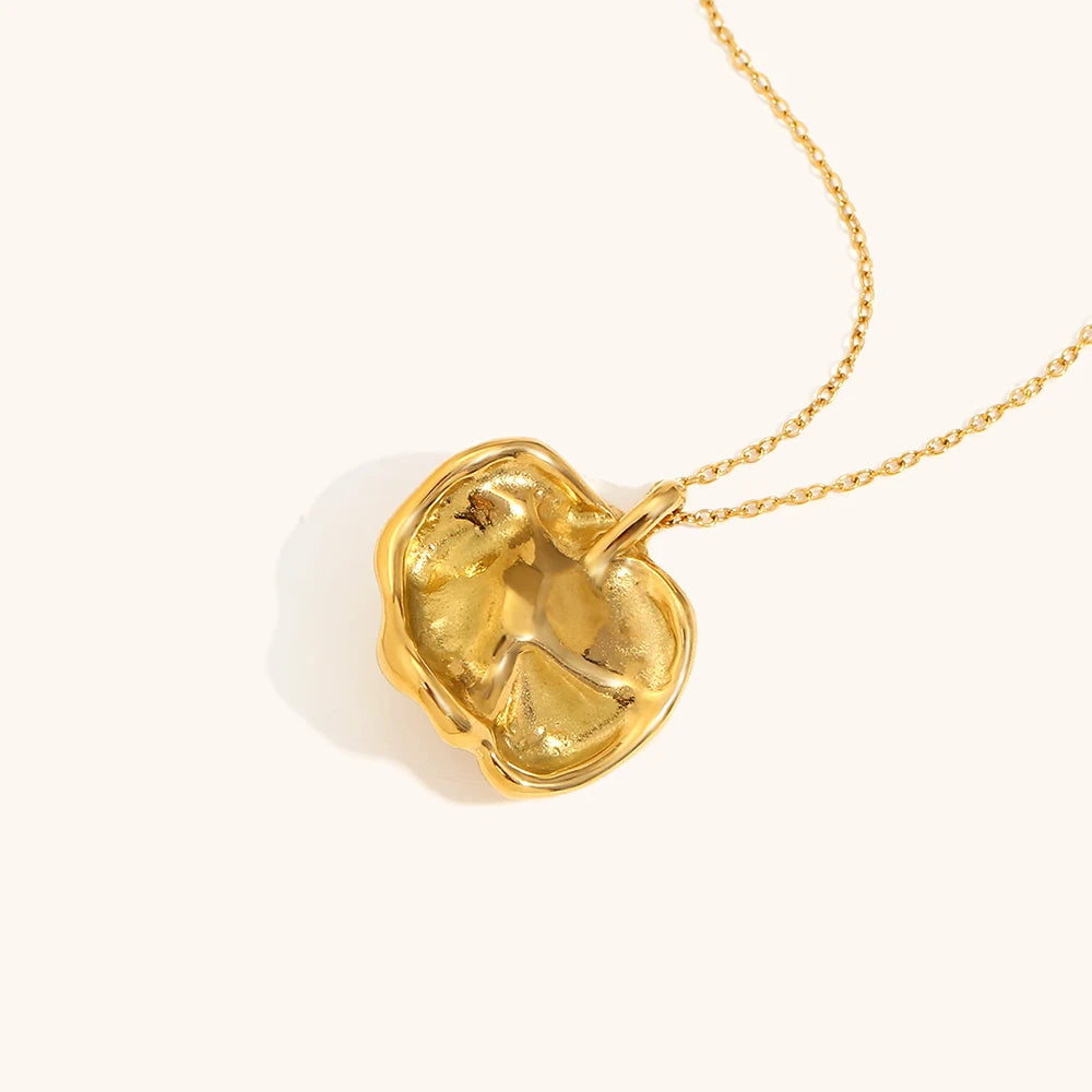 La Muses Pérola Flor Pingente de Aço Inoxidável Colar Feminino Elegante Moda Charme Jóias Presente 2025