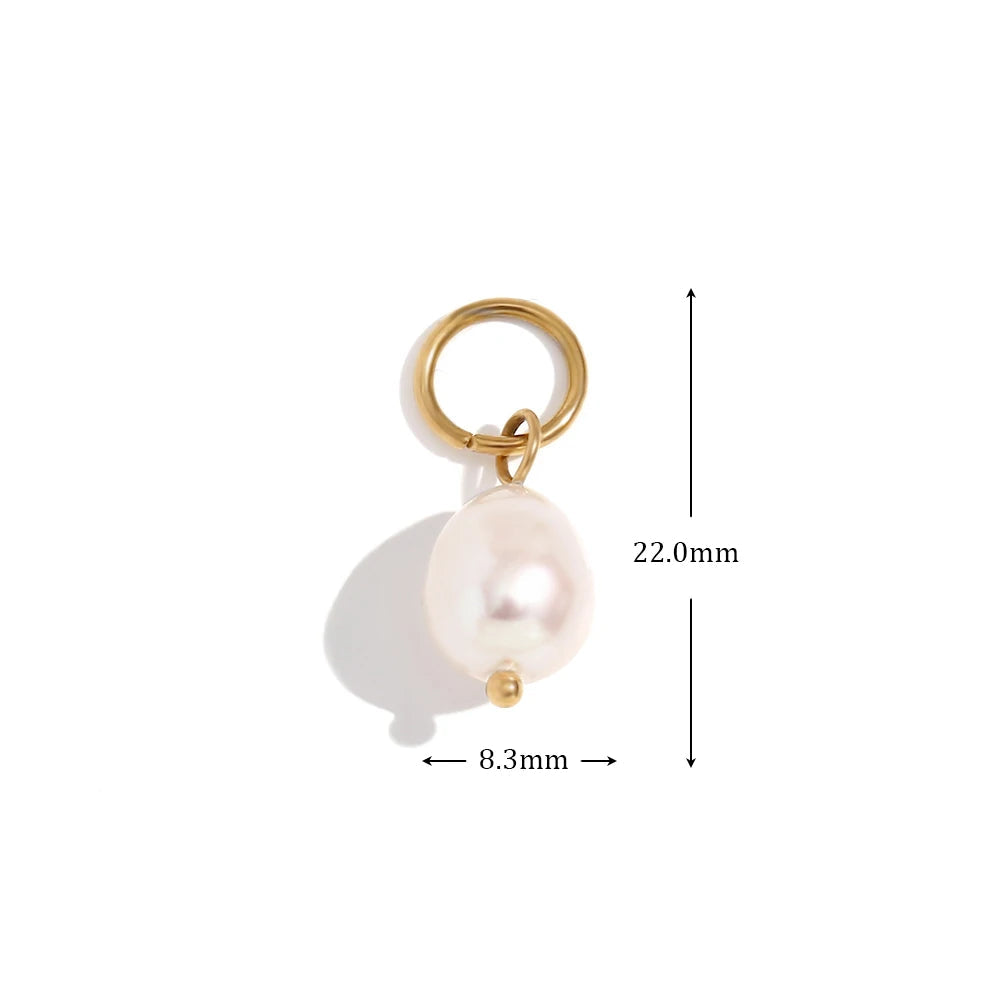 Ebbelle minimalista aço inoxidável pequenos brincos de argola de água doce pérola encantos meninas senhoras na moda jóias 2024 brincos de pérola